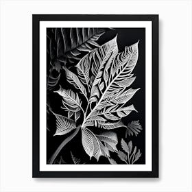 Curry Leaf Linocut Art Print