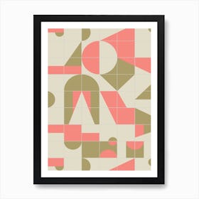 Bauhaus Tiles Shapes Art Print