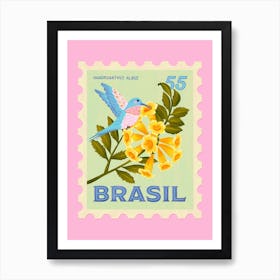 Brazil Postal Stamp Art Print