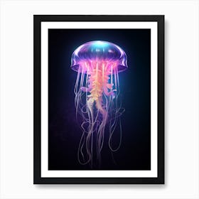 Comb Jellyfish Swimming 6 Art Print