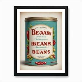 Beans Kitchen Wall Art Vegetables Tomatoes Peppers Chilis  Art Print