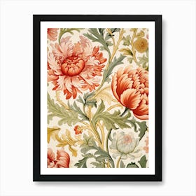 Floral Wallpaper 87 Art Print