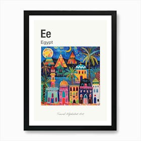 Kids Travel Alphabet  Egypt 3 Art Print
