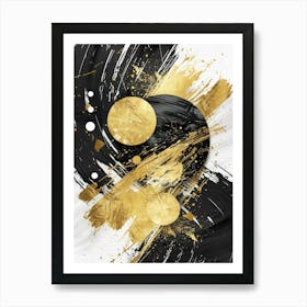 Abstract Gold And Black Canvas Print 4 Art Print