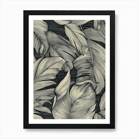 Palm Leaves Wallpaper Art Print