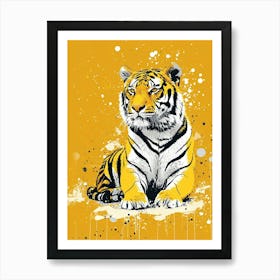 Yellow Siberian Tiger 1 Art Print