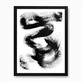 Coming Back Black Abstract Art Print