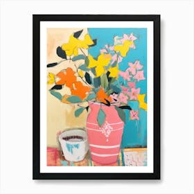 Flower Painting Fauvist Style Bougainvillea 1 Art Print