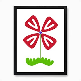 Red Flower Art Print