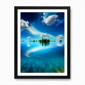 Splash In Lake Water Waterscape Photography 1 Art Print