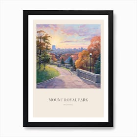 Mount Royal Park Montreal Canada 3 Vintage Cezanne Inspired Poster Art Print