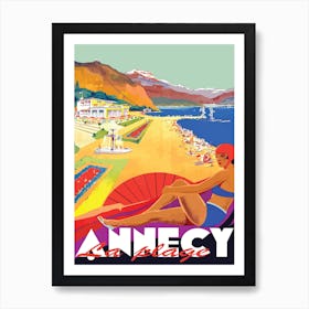 Annecy Lake, France Art Print