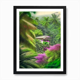 Dominical Costa Rica Soft Colours Tropical Destination Art Print