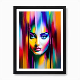 Colorful Woman Art Print