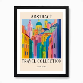 Abstract Travel Collection Poster Vienna Austria 7 Art Print