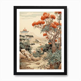 Japanese Skimmia Victorian Style 0 Art Print