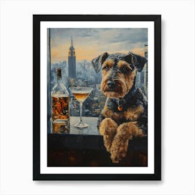 Airedale Whimsy 11 Art Print