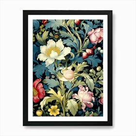 Floral Wallpaper 359 Art Print