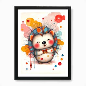 Hedgy the Happy Hedgehog: A Baby Hedgehog Artwork For Children Poster