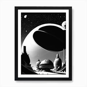 Satellite Noir Comic Space Art Print