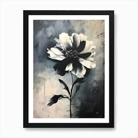 Black And White Flower 2 Art Print