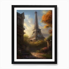 Eiffel Tower Paris France Dominic Davison Style 17 Art Print