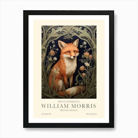 William Morris London Exhibition Poster Red Fox Art Print