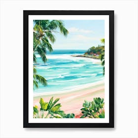 Coolangatta Beach, Australia Contemporary Illustration 1  Art Print