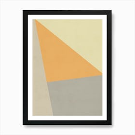 Abstract Yellow And Grey - 02 Art Print