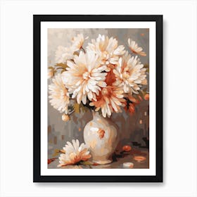 Chrysanthemum Flower Still Life Painting 1 Dreamy Art Print
