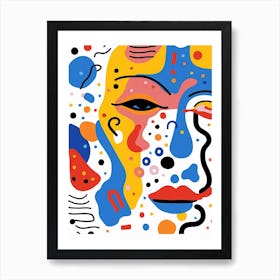 Overload Geometric Face 3 Art Print