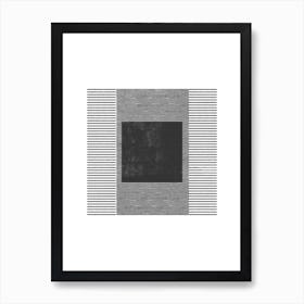Stripes And Square Art Print