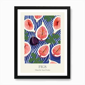 Marche Aux Fruits Figs Fruit Summer Illustration 3 Art Print