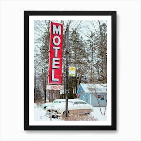 Upstate New York Motel on Film Art Print