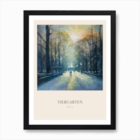 Tiergarten Berlin Vintage Cezanne Inspired Poster Art Print