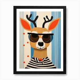 Little Deer 1 Wearing Sunglasses Art Print