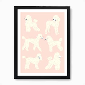 Happy Poodles Art Print