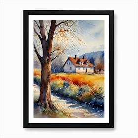 Watercolor Of A House 3 Art Print