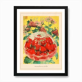 Strawberry Jelly Retro Collage 4 Poster Art Print