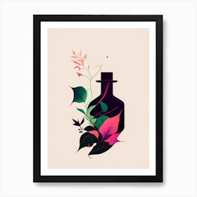 Poison Ivy Potion Minimal Line Drawing 3 Art Print