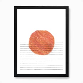 Orange terracotta Sun Art Print