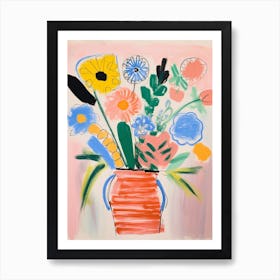 Flower Painting Fauvist Style Veronica Flower 2 Art Print