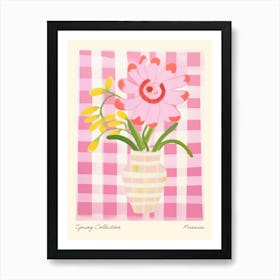 Spring Collection Freesias Flower Vase 4 Art Print