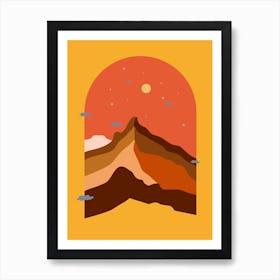 Himalaya Mid Century Art Print