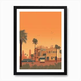 Karachi Pakistan Travel Illustration 3 Art Print