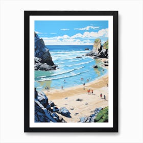 A Picture Of Barafundle Bay Beach Pembrokeshire Wales 3 Art Print