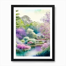 Callaway Gardens, Usa Pastel Watercolour Art Print