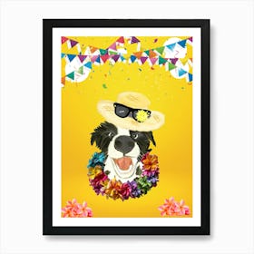 Ollie The Collie having fun at a animal  festival Art Print