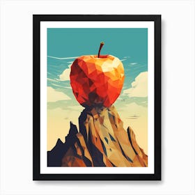 Apple On Top Of Mountain Art Print