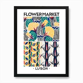 Flower Market Lisbon Eugene Seguy Vintage Botanical Art Print